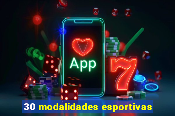 30 modalidades esportivas